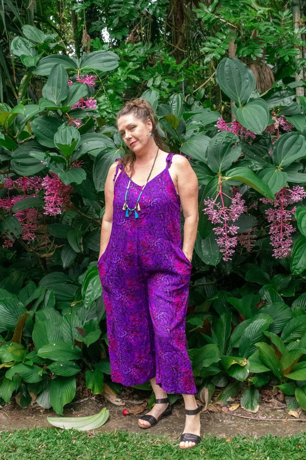 Calm Pantsuit in Swirl Purple