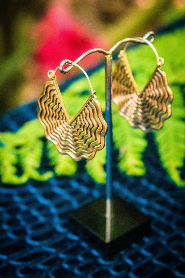 Cobweb Hoop in Copper Earrings
