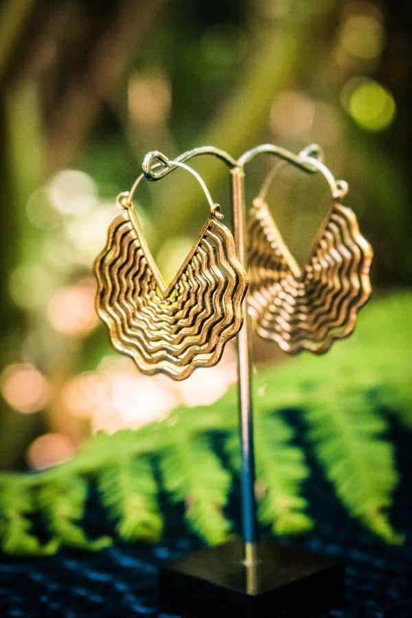 Cobweb Hoop in Copper Earrings
