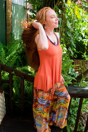Fern Pants - Ripple Orange - zaphire_kuranda