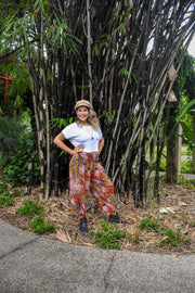 Freya Pants - Coral Orange - zaphire_kuranda