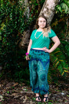 Freya Pants - Maze Teal - zaphire_kuranda