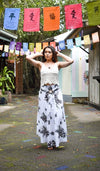Gypsy Skirt in Cotton Orchid Black