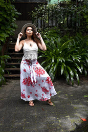 Gypsy Skirt - Cotton Orchid Red | zaphire_kuranda.