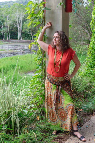 Gypsy Skirt in Retreat Lime & Orange