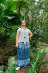 Mante Skirt - Swirl Blue & Green - zaphire_kuranda