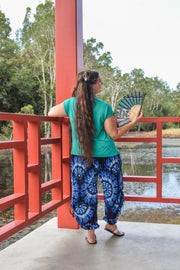 Passport Pants Peace Blue - zaphire_kuranda