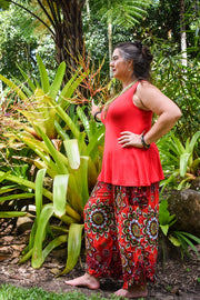 Passport Pants - Persia Cherry Red - zaphire_kuranda